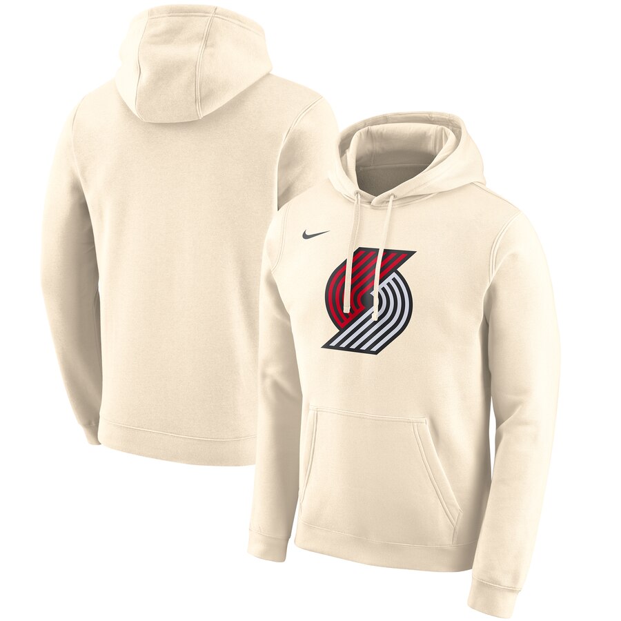 NBA Portland Trail Blazers Nike 201920 City Edition Club Pullover Hoodie Cream->phoenix suns->NBA Jersey